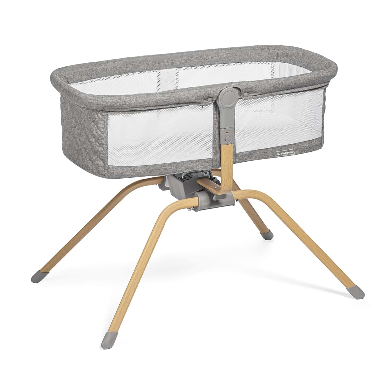 BaeBae Goods Baby Bassinet with Rocking and Gliding, Dark Grey