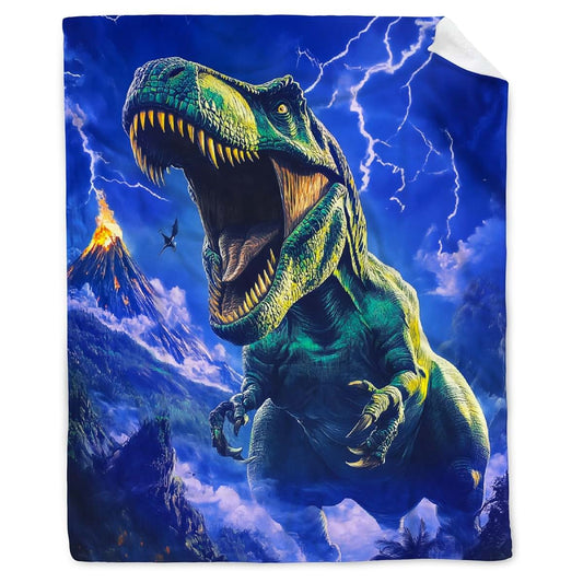MYSTCOVER Dinosaurs T-rex Blanket Gift for Boy Girl,Dinosaurs Plush Blanket Decor