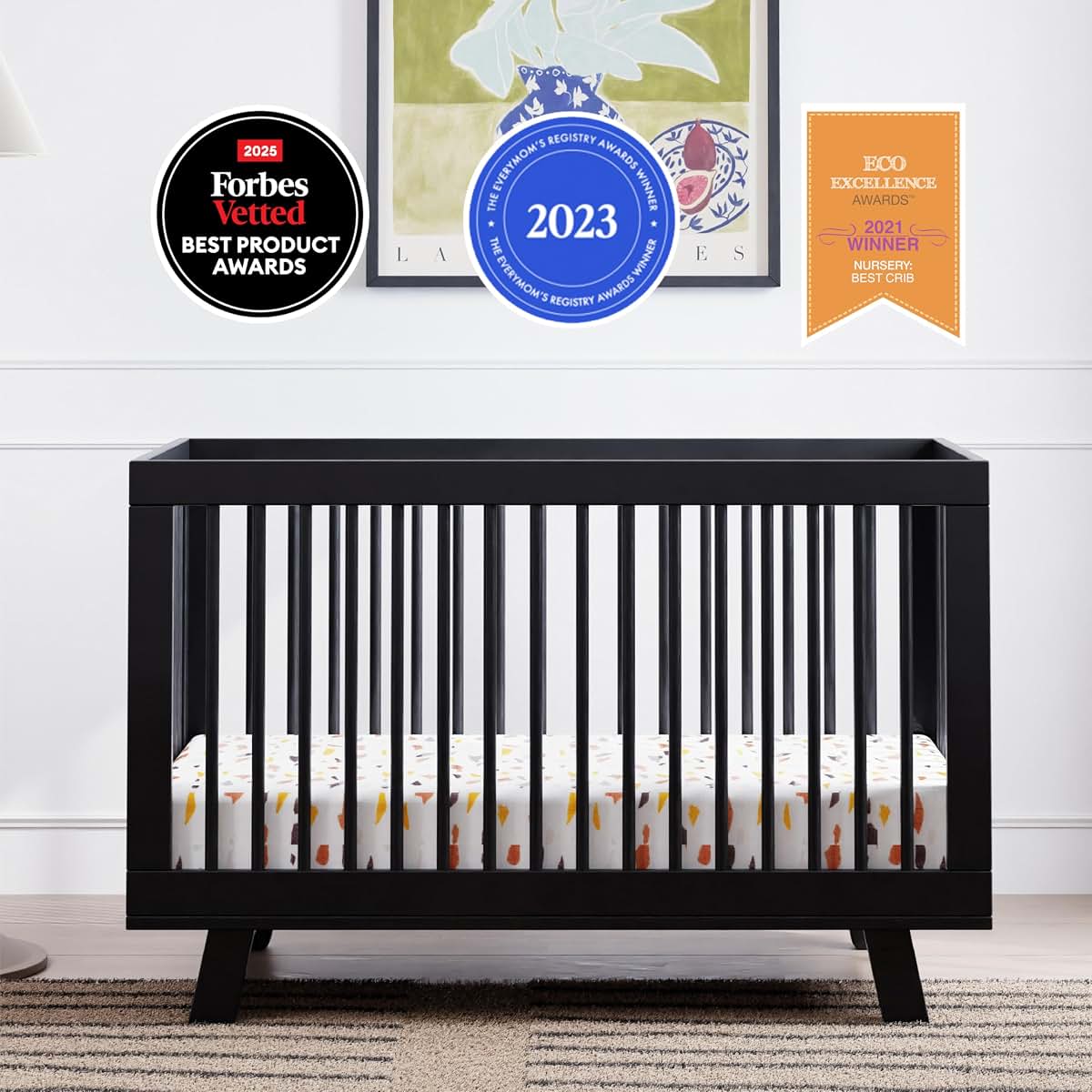 DaVinci - DROPSHIP Babyletto Hudson 3-in-1 Convertible Baby Crib Black