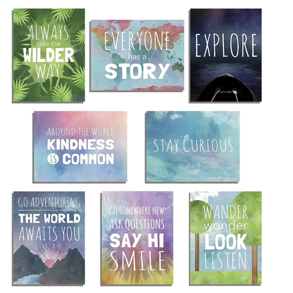Children Inspire Design Mini Collection Wall Card Prints, Inspirational Phrases