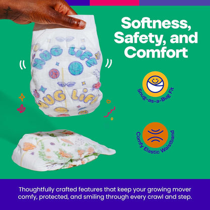 The Happy Hues Company Happy Hues Go-Getters Disposable Diapers Size 4, 22-37 lbs, 84 Count (photo 4)