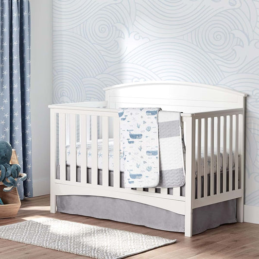Lush Decor Baby Seaside Micro Mink 2 Pack Fitted Crib Sheet, Blue
