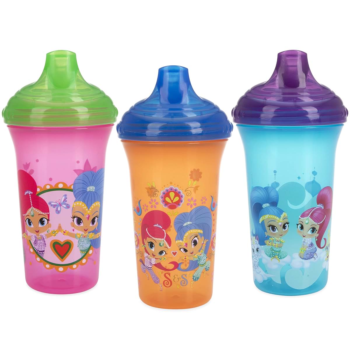 Nuby No Spill Easy Sippy Cups Set - Vari-Flo Valve for Transitioning Drinkware