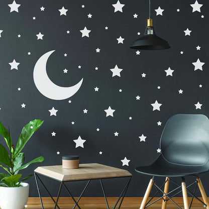White Stars Stickers Space Themed Wall Decals 220 Pack by BabyOneStop