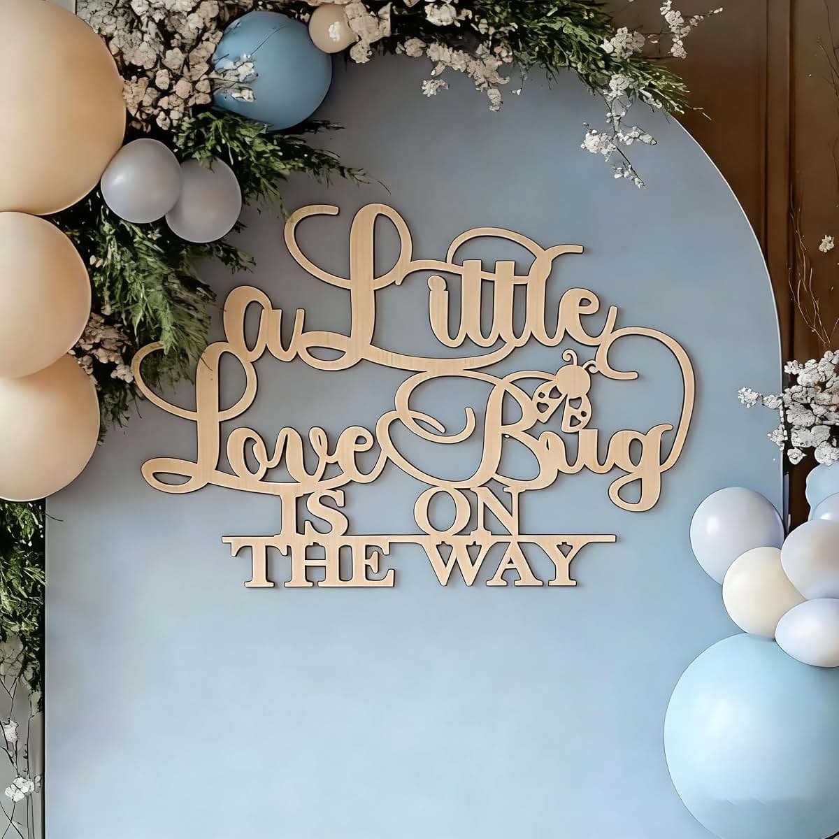 Qwtowfm Little Love Bug Baby Shower Sign