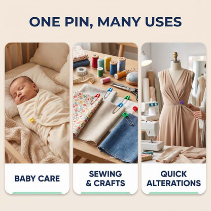BabyOneStop 20-Piece Multicolor Cloth Diaper Safety Pins