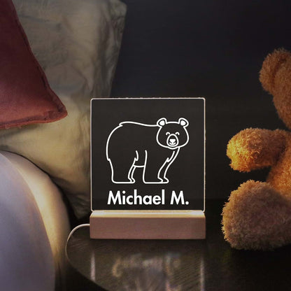 With Love From Julie Personalized Night Light for Kids Girls Boys Customized Gifts for Baby Nursery Lamp Bedroom Decor (photo 2)