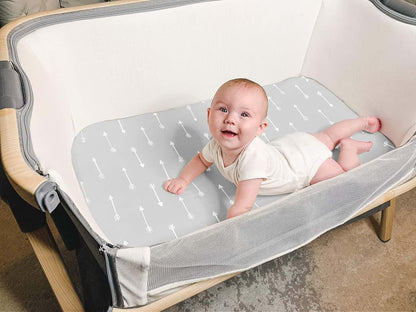 BaeBae Goods Bassinet Fitted Sheets 4-Pack Jersey Knit (photo 2)
