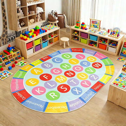 Lacomfy Educational Kids Area Rug, 5x6.5 ft, ABC Pattern