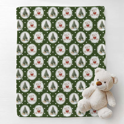 Cstdyfrv Baby Blanket in Tree Pattern, 40x50in Flannel Receiving Blanket (photo 2)