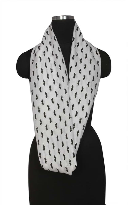 Bacati - 100 Percent Cotton Muslin (Nursing Scarf, Black Mustache) (photo 4)