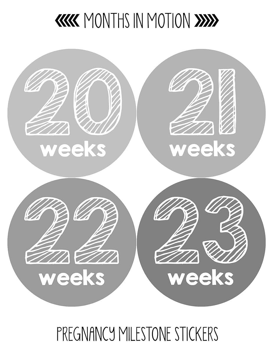 Months In Motion Pregnancy Weekly Belly Growth Stickers For Photo Props (photo 4)