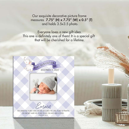 LifeSong Milestones Personalized Photo Frame As Baptism Gift for Boys And Girls With Baby Dedication From Parents