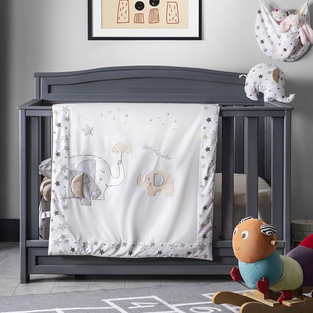 QoupQuru Baby Turkish Cotton Crib Bedding Set for Nursery Decor