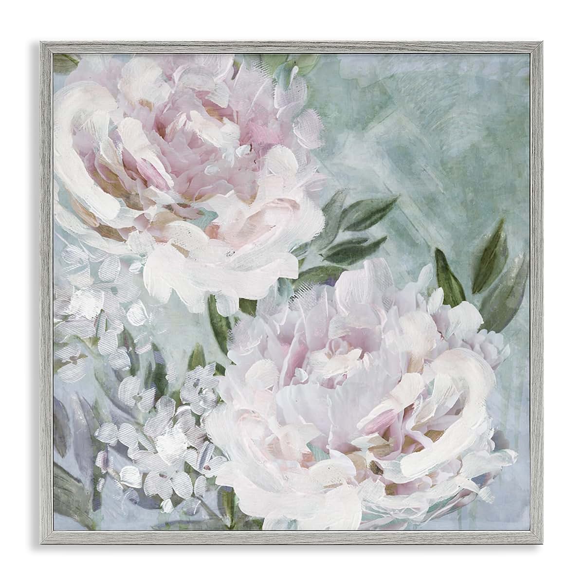 Stupell Industries Fluffy Pink Peonies Framed Giclée Print 24 X 24 Inch Ready To Hang