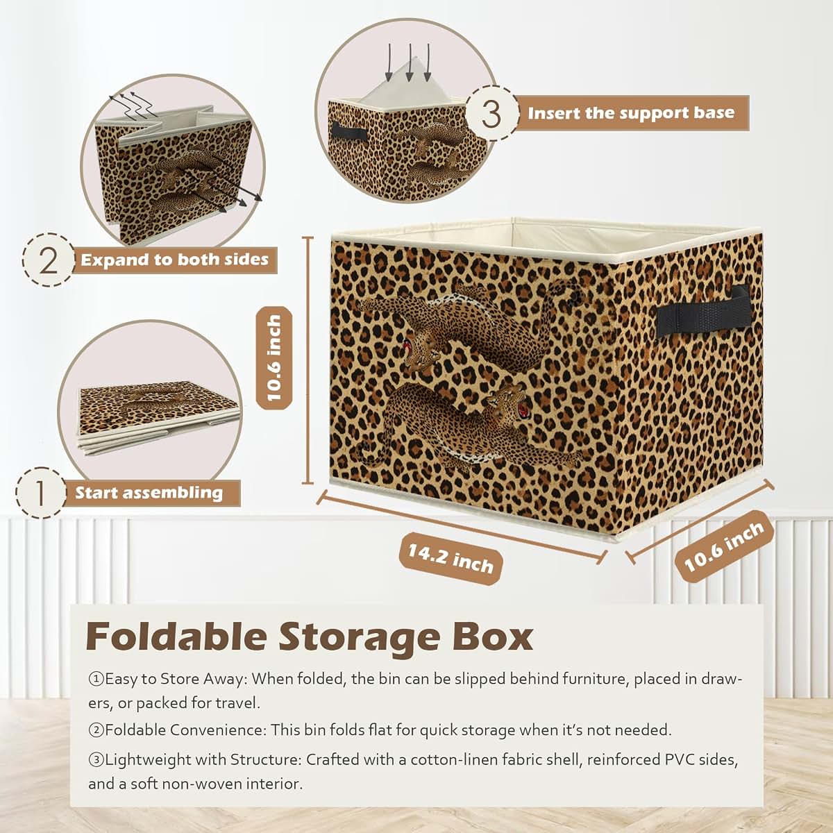 Ghoaoivo Storage Box Bin Organizer for Clothes and Decor
