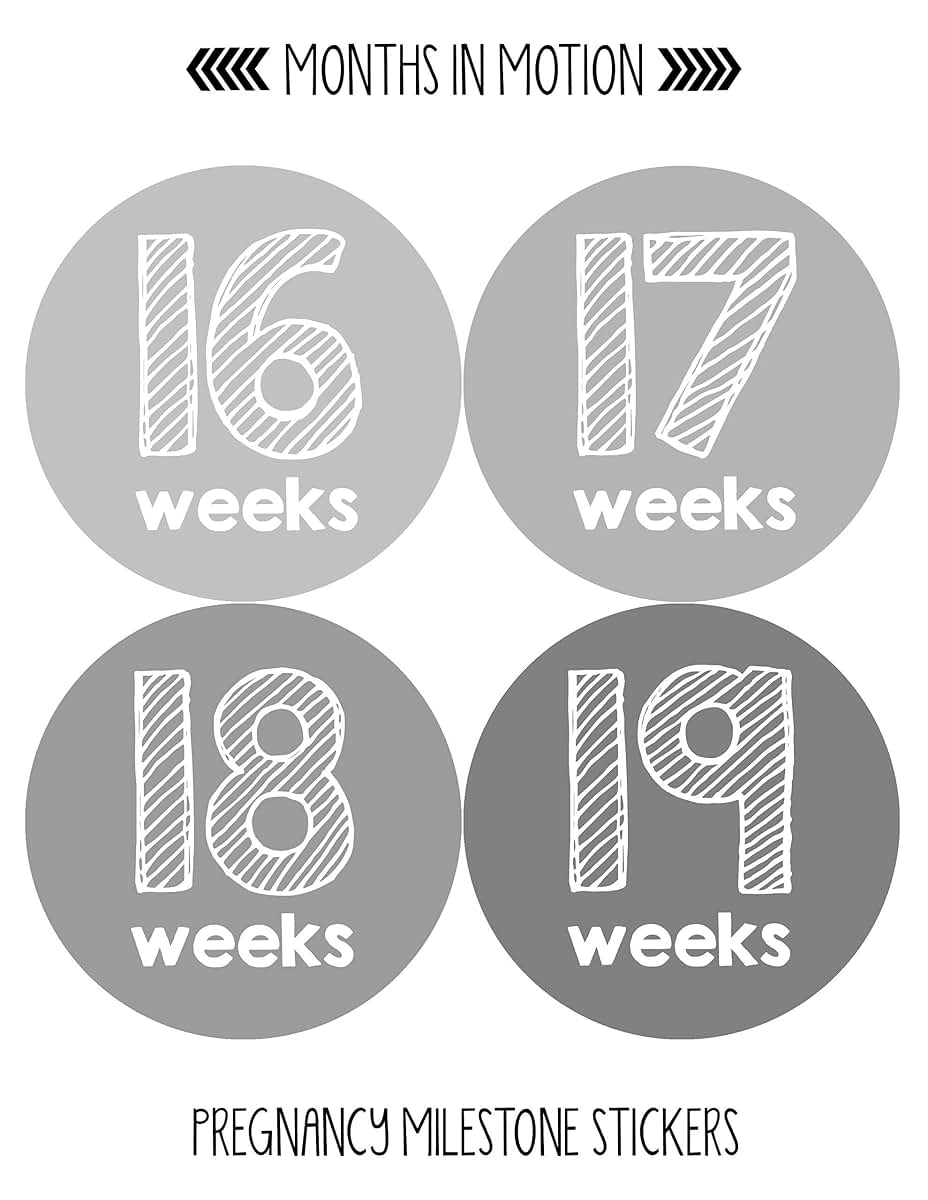 Months In Motion Pregnancy Weekly Belly Growth Stickers For Photo Props (photo 3)