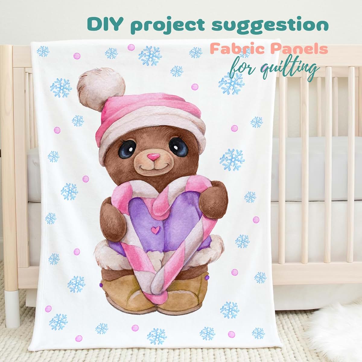 Cotton Fabric Quilting Panel for Sewing Bedding and Blankets