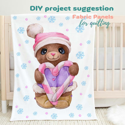 Cotton Fabric Quilting Panel for Sewing Bedding and Blankets