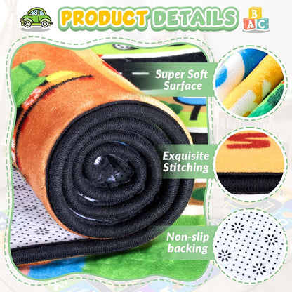 Nursery Rug and Mat Floor Cover for Baby Room and Play Area Setup