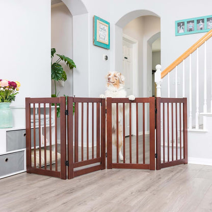 Primetime Petz 360 Configurable Dog Gate With Door Walnut (photo 2)