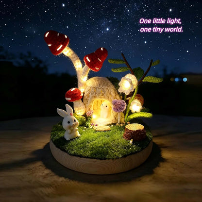 Svetilnikya Handmade Crochet Mushroom Night Light, Multicolored Small Desk Lamp (photo 4)