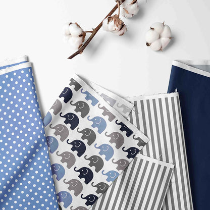 Bacati 4-Piece Cotton Crib Bedding Set with Diaper Caddy