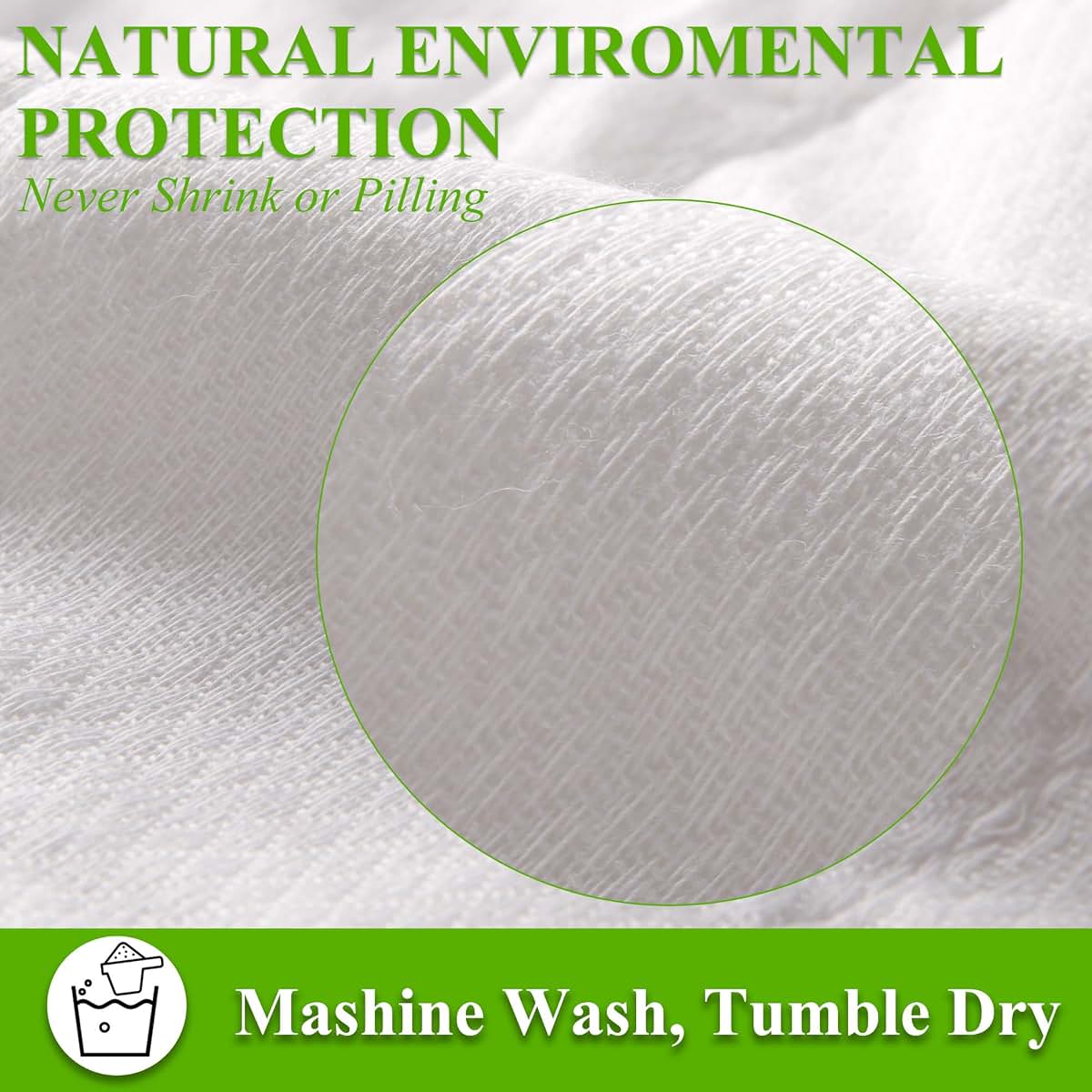 Fasoar 6-Ply Cotton Prefold Cloth Diapers For Infants And Toddlers