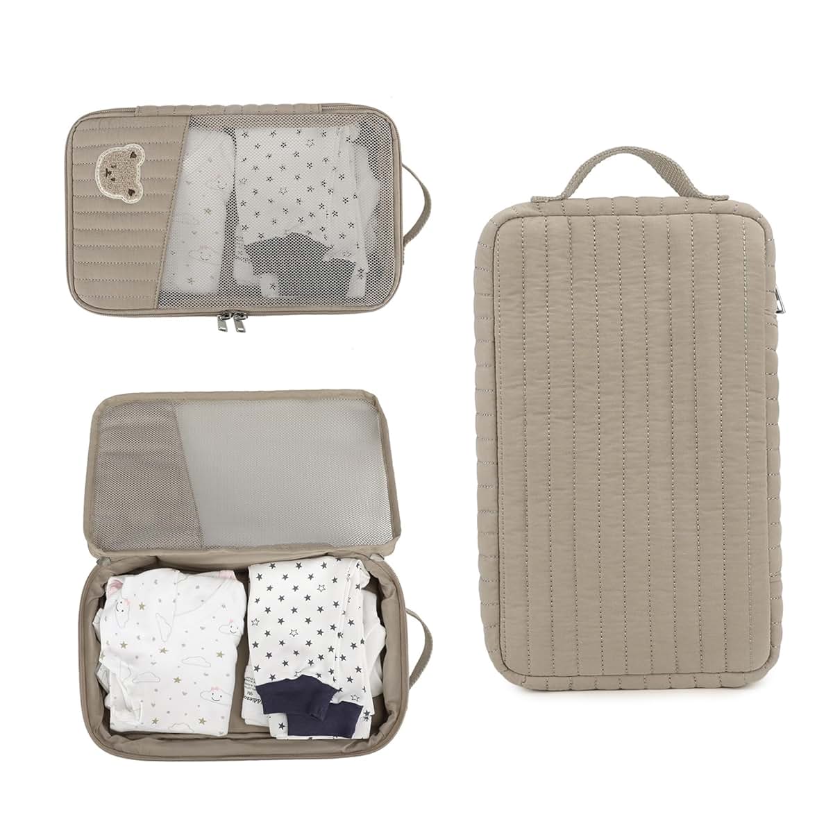 Nukinp Diaper Pouch, Cartoon Bear Diaper Bag Organizer Pouch - Hanging & Portable Storage Bag For Baby Travel (photo 2)