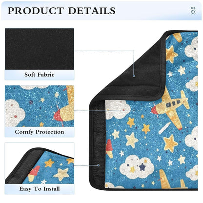 Vdsrup Seat Belt Covers 2 Pack Stars Clouds
