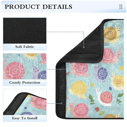 Vdsrup Seat Belt Covers 2 Pack Cute Snails Print