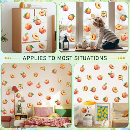 DTLIFEK Peach Wall Decals Sweet Fruit Wall Stickers