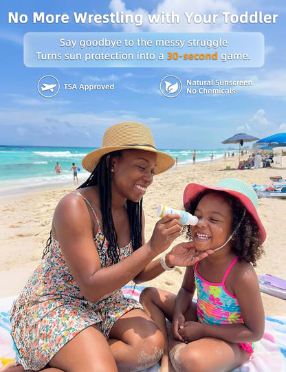 Bella's Friends Life Kids Roll-On Mineral Sunscreen SPF 50 for Face & Body, Natural Sunscreen Lotion Applicator, Travel (photo 2)