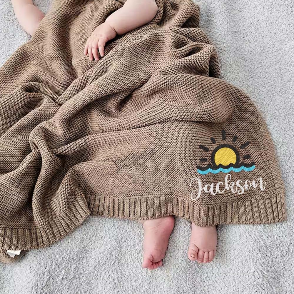 Noni Personalized Baby Blanket with Name for Boys Girls, Baby Blanket, Custom Baby Blankets with Name, Embroidered Baby (photo 2)