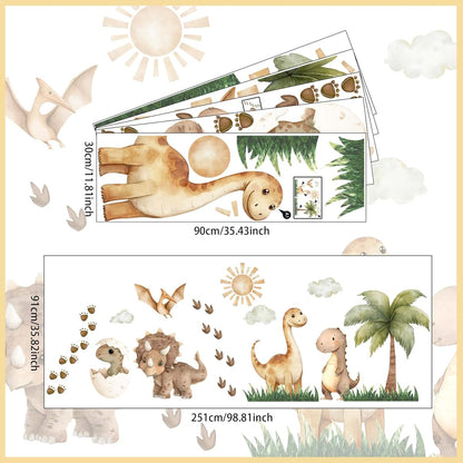 Dinosaur Wall Decal Set for Nursery and Kids Room Decor