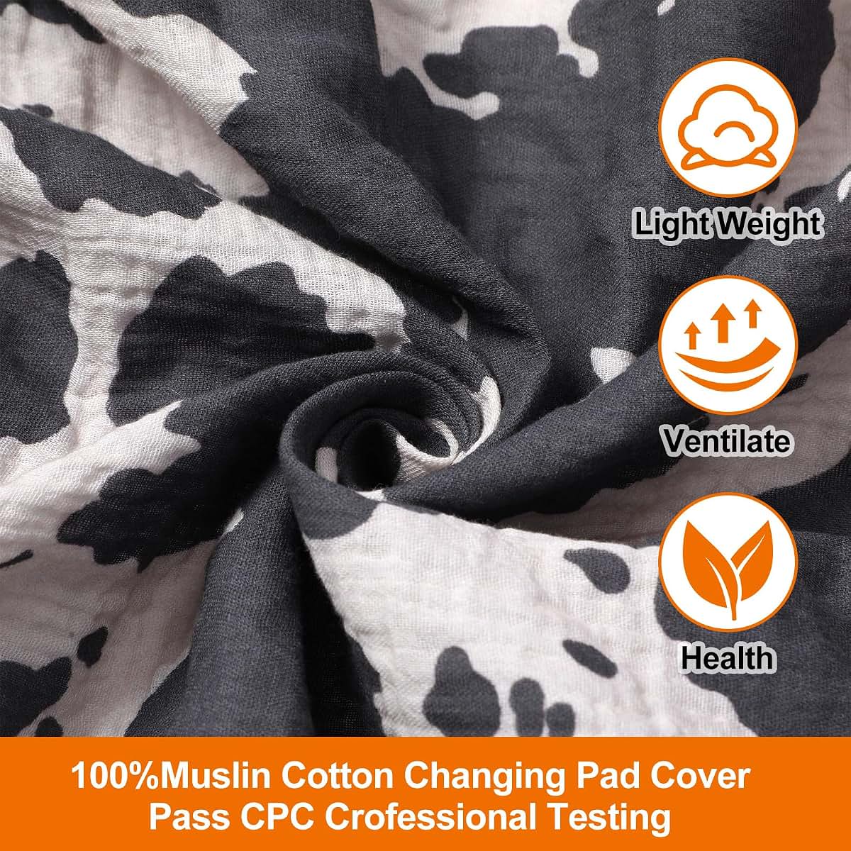 CrystalSylara 4 Pcs Western Cowboy Baby Changing Pad Covers for Boys and Girls Stretchy Soft Diaper Changing Table Pad (photo 3)