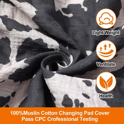 CrystalSylara 4 Pcs Western Cowboy Baby Changing Pad Covers for Boys and Girls Stretchy Soft Diaper Changing Table Pad (photo 3)