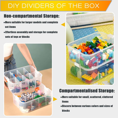 Kids Toy Storage Organizer With Baseplate Lids