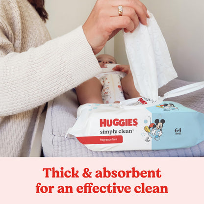 Huggies Simply Clean Unscented Baby Diaper Wipes