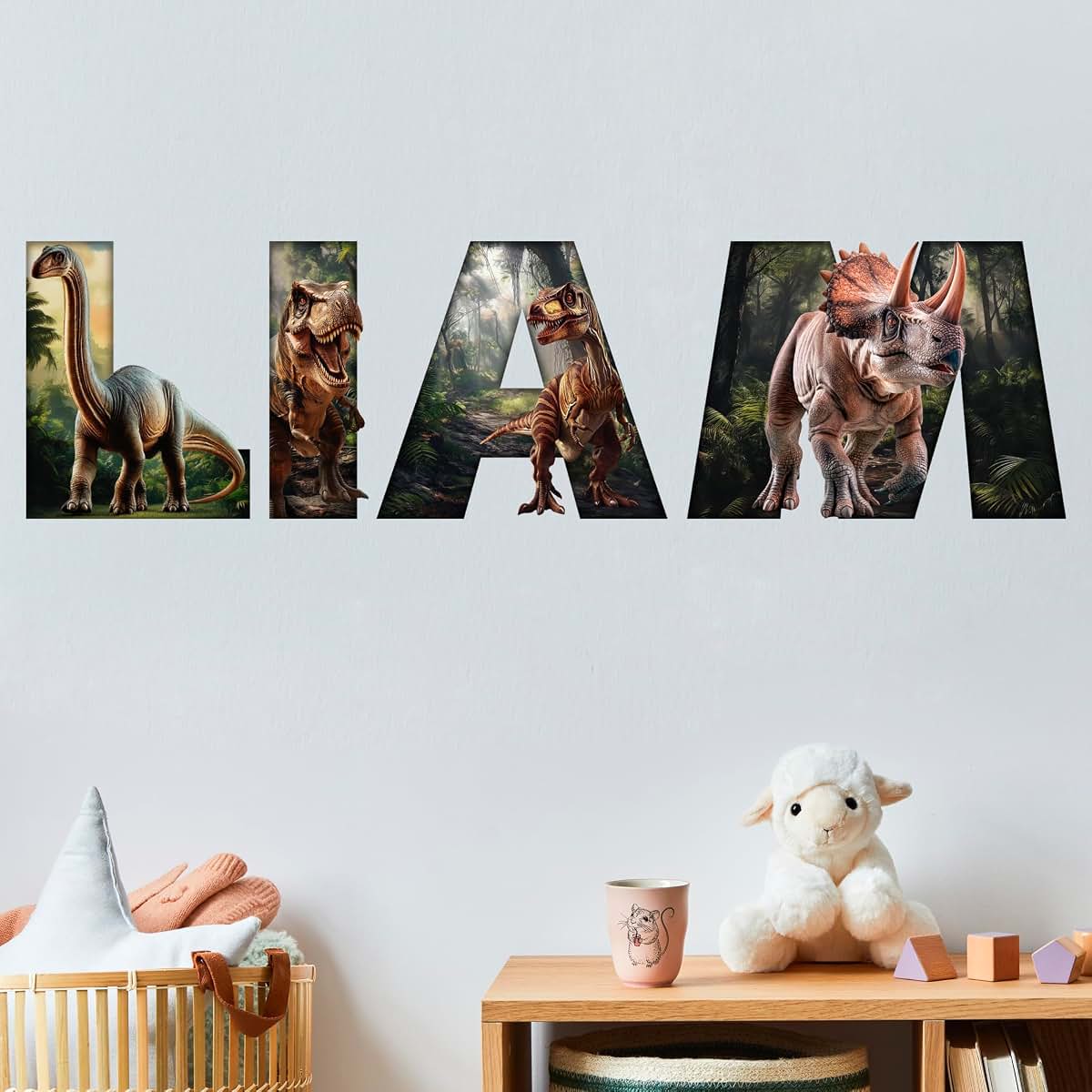 Vinyl Designs Personalized Dinosaur Name Wall Decal
