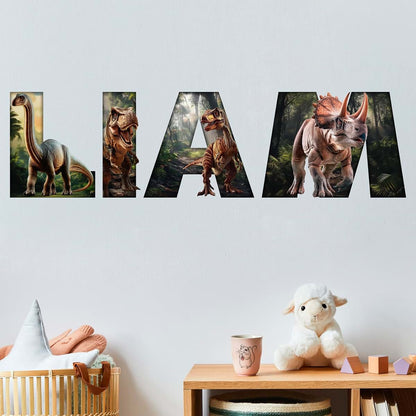 Vinyl Designs Personalized Dinosaur Name Wall Decal