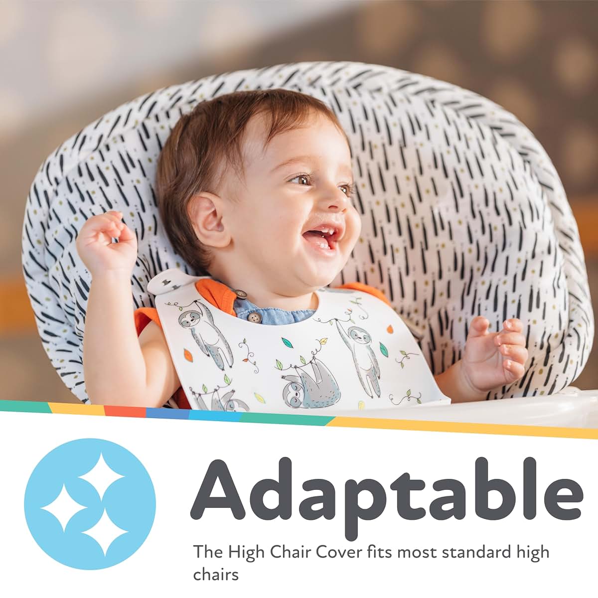 Nuby Baby High Chair Cover | Water Resistant Spill & Crumb Protection