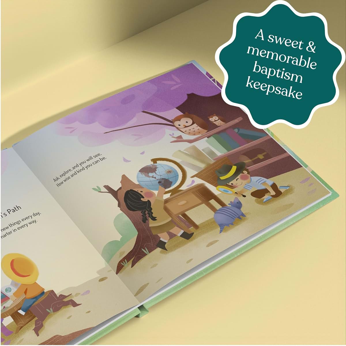 Luna Studios Wise Words for You Personalized Children's Book - Baptism & Christening Gift for Boys (photo 4)
