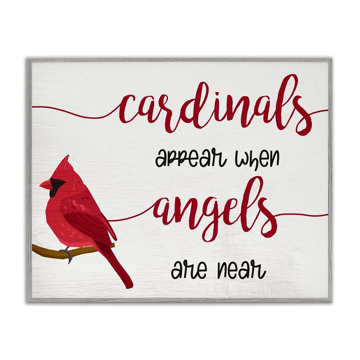 Stupell Industries Cardinals Appear Angels Near Framed Giclee Art 30x24