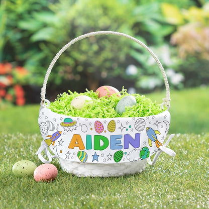 Personalized Planet Space Theme DIY Personalized Easter Egg Basket (photo 2)