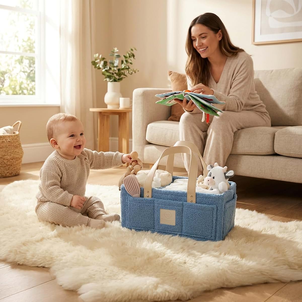 Snuggi Diaper Caddy Organizer for Portable Nursery Storage