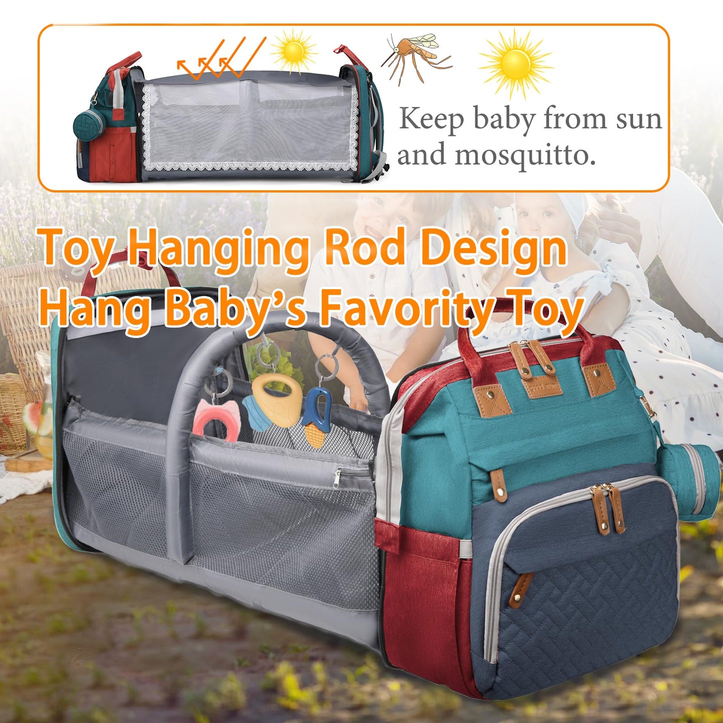 Astro Alan Diaper Bag Backpack with Changing Station