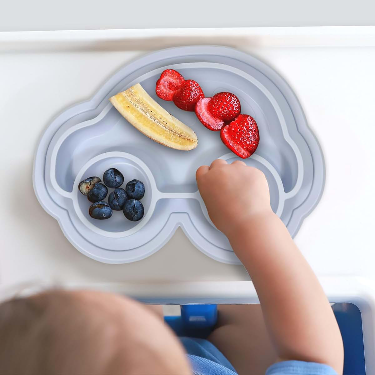Kushies Siliplate Silicone Divided Plate for Baby and Toddler Feeding