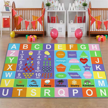 Hongxiu Kids Playroom Area Rug, 4x6ft Alphabet Learning Carpet