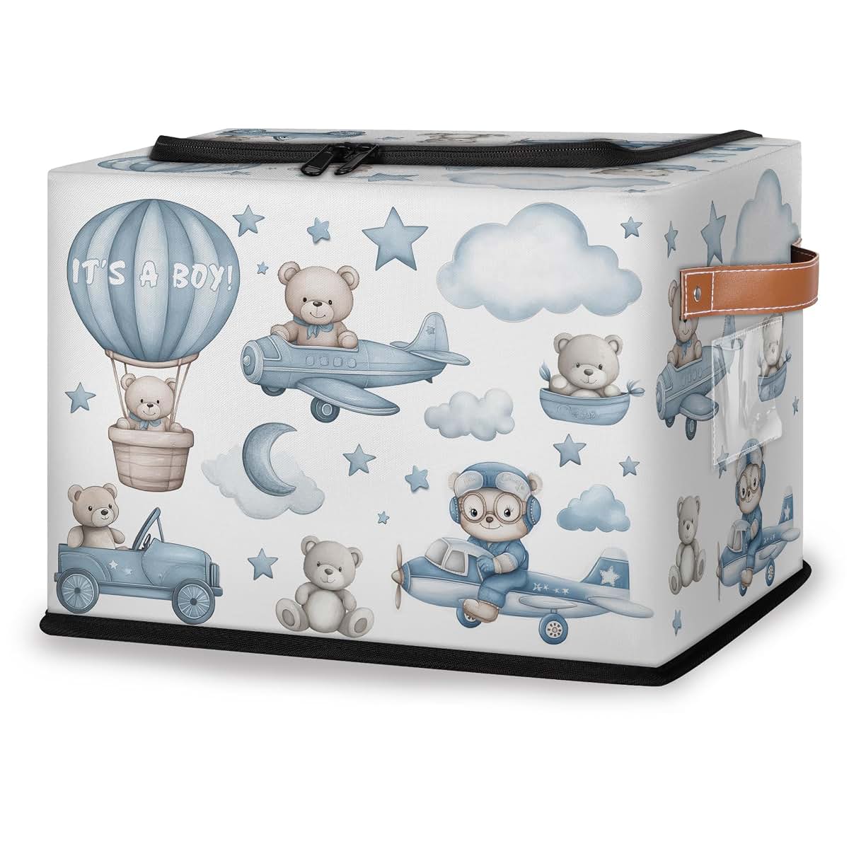 Little Bear Storage Basket Foldable Rectangular Toy Organizer